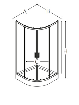 ПОЛУКРУГЛАЯ ДУШЕВАЯ КАБИНА SUVIA 80X80 + ДУШЕВОЙ ПОДДОН