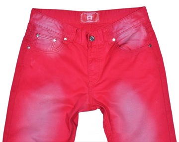 Spodnie męskie jeansowe czerwone EV217 pas 78/ 30