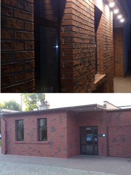 Гибкая фасадная плитка с имитацией кирпича