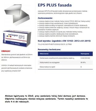 Swisspor PLUS FACADE 042 Пенополистирол Далматин