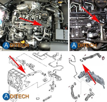 169 Прокладка EGR VW AUDI SKODA 1.4 1.6 2.0 TDI CR