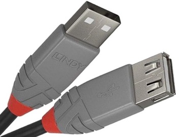 KABEL PRZEDŁUŻACZ USB 2.0 TYP A LINDY 36700 0,2M