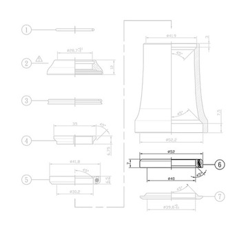 AEROZINE IS 52/40 52mm 45°x45° łożysko do sterów zintegrowanych 1 1/2