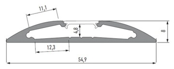 PROFIL ALUMINIOWY RETO CZARNY 2M DO TAŚM LED