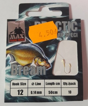 Haczyki wiązane Bream(Leszcz)nr12–MAX Fishing Team