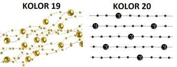 GIRLANDA PERŁOWA 5SZT 6,5 M GIRLANDY PERŁOWE 20KOL