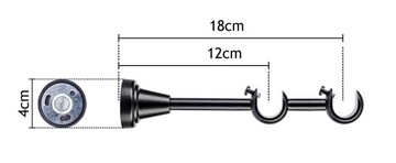 WSPORNIK 19+19 MM PODWÓJNY OTWARTY KARNISZE METAL