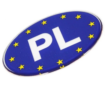 NAKLEJKA EMBLEMAT ŻYWICOWANY POLSKA UNIA PL 3D