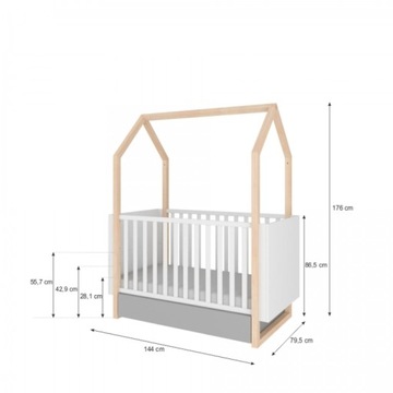 Кровать Bellamy Pinette 70x140 раздвижная 70x160