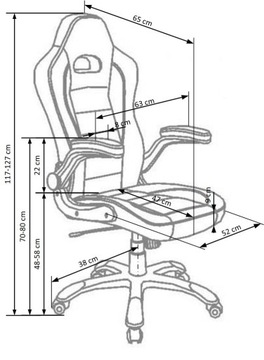 Вращающееся офисное игровое кресло Lotus Halmar