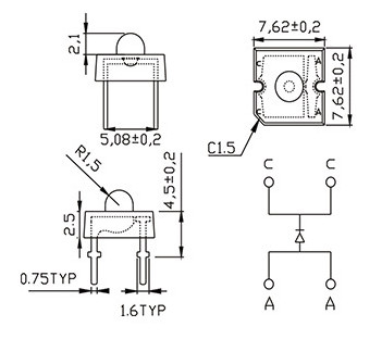 Диод SUPER FLUX 3мм БЕЛЫЙ 3200К 120° чип EPISTAR