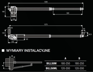 Полный комплект привода крыла BENINCA BILL50M