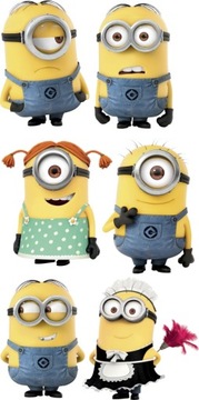 NAKLEJKI NA ŚCIANĘ zestaw MINIONKI 06 100x50 cm