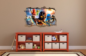 НАСТЕННЫЕ НАКЛЕЙКИ Отверстие LEGO NINJAGO 80 115x75см