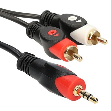 КАБЕЛЬ MINI JACK d 2x RCA CHINCH 3M STEREO GOLD