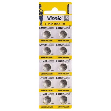 BATERIA BATERIE VINNIC AG12 L1142 LR43 RW842 10SZT