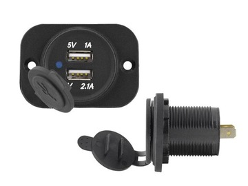 Автомобильное зарядное устройство LAMEX 2xUSB 12/24В 1А+2,1А