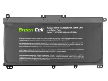 Аккумулятор GREEN CELL для некоторых моделей ноутбуков HP, 3600 мАч, 11,55 В.