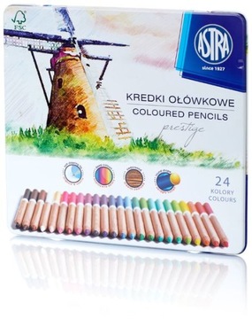 KREDKI OŁÓWKOWE 24k PRESTIGE z drewna cedrowego