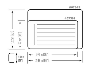 НАДУВНОЙ МАТРАС С НАСОСОМ 191x97x39 BESTWAY 67381