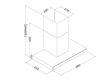 OKAP KUCHENNY 60cm KOMINOWY T2 BERDSEN