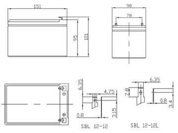 Аккумулятор SSB SBL 12-12L - 12В 12Ач - живой. 12 лет