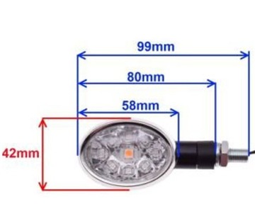 СИГНАЛ ПОВОРОТА 9 СВЕТОДИОДНЫХ SMD ДЛЯ СКУТЕРА QUAD ATV