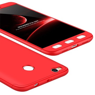 Etui 360 Case 3w1 do Xiaomi Redmi 4X Czerwone