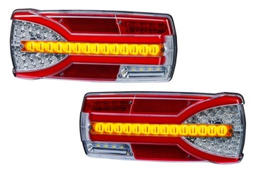 Zestaw Lampy tylne 12/24V leda-neon Lampa uniwersalna tył BUS TIR Rolnicze