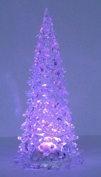 ŚWIECĄCA CHOINKA LED 22cm - OZDOBA ŚWIĄTECZNA (R3)