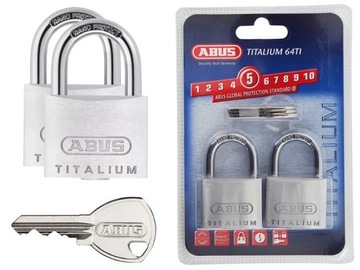 Kłódka titalium zestaw 40mm 727TI/40 Twins Abus