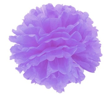 Pompon papierowy Kula do dekoracji 35 cm Lawenda