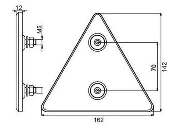 СВЕТООТРАЖАЮЩИЙ ТРЕУГОЛЬНИК КРАСНЫЙ ОТРАЖАТЕЛЬ ДЛЯ ПРИЦЕПА