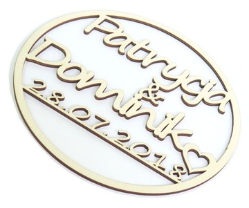 КРУГ ДИАМЕТРОМ 74см С НАЗВАНИЕМ НА СВАДЬБУ VO88