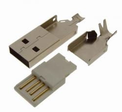 Wtyk USB-A na kabel 2szt.