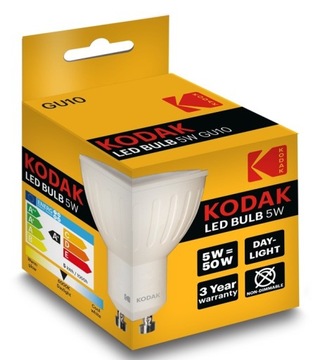 ŻARÓWKA KODAK LED GU10 5W/50W 400lm DZIENNE ŚWIATŁO