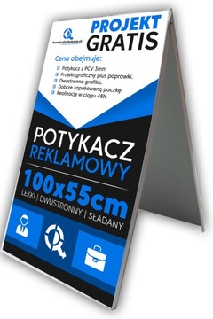 Potykacz PCV 100x55cm z grafiką Projekt Gratis