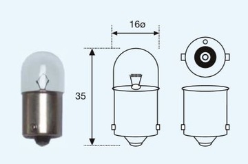 Лампа 5W 12V R5W (BA15s) NARVA