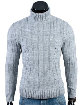 Gruby GOLF Sweter MA22 Szary__M_PRODUKT_PL