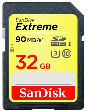 KARTA SANDISK 32GB SD SDHC EXTREME HD UHS-1 90MB/s
