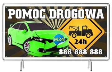 Solidny Baner reklamowy 3x1m Auto Pomoc Drogowa