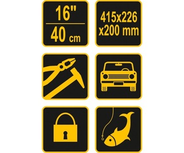 SKRZYNKA NARZĘDZIOWA PLASTIKOWA PR-16'' NA NARZĘDZIA VOREL