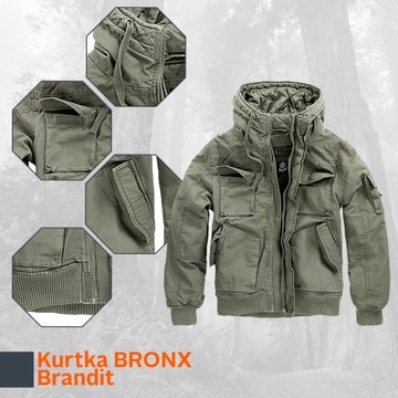 Brandit - Fashion Teplá Bunda Bronx + Kapucňa XL