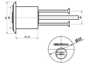 ВСТАВКА GERDA ДЛЯ ЗАМКА ZN100 ZN200 TYTAN ZX1000 TOP LOCKS APPROVATION C