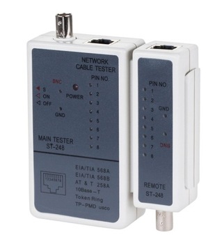 Tester kabli sieciowych RJ45, RJ11, RJ12