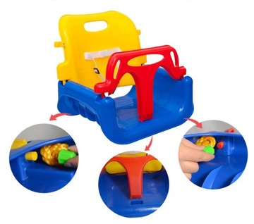 Садовые качели Модульный дом для детей 3в1 Прочные на веревках Сейф