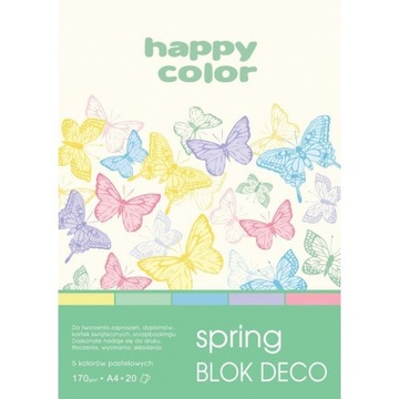 BLOK PAPIER KOLOROWY HAPPY COLOR SPRING A4/20K