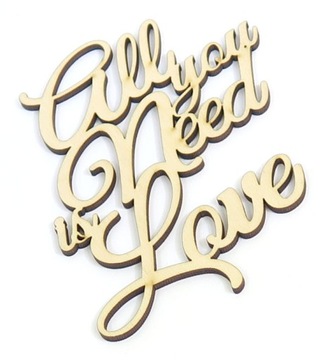 DECOUPAGE DEKOR SKLEJKA All you Need is Love WO31