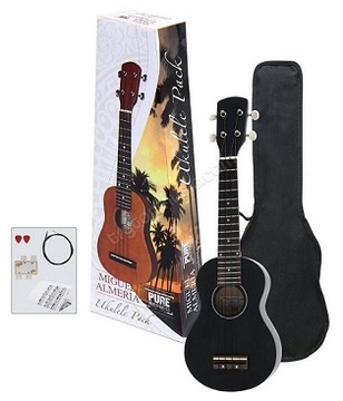 MIGUEL ALMERIA ukulele sopranowe ZESTAW czarny