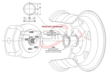 Центрирующие кольца AUDI SEAT VW 69.1 57.1